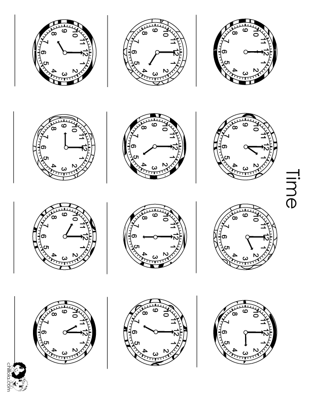 time worksheet english